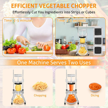 Commercial Vegetable Chopper Fruit Dicer Manual Food Cutter 3/8"