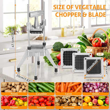 Commercial Vegetable Chopper Fruit Dicer Manual Food Cutter 3/8"