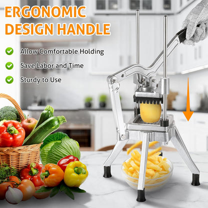 Commercial Vegetable Chopper Fruit Dicer Manual Food Cutter 3/8"