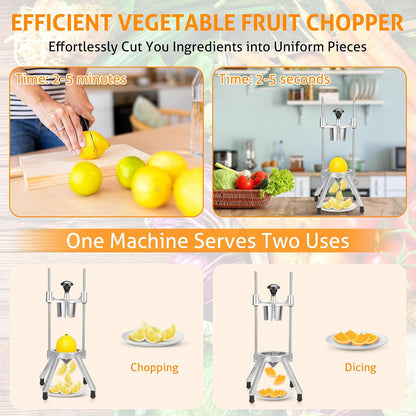 Commercial Vegetable Chopper Fruit Dicer Manual Food Cutter 3/8"