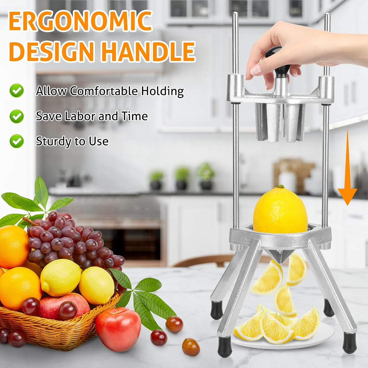Commercial Vegetable Chopper Fruit Dicer Manual Food Cutter 3/8"