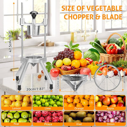 Commercial Vegetable Chopper Fruit Dicer Manual Food Cutter 3/8"
