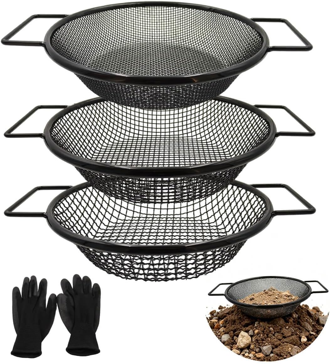 Soil Sifter for Gardening - Dirt Sifter for Rocks, Garden Compost Sifter