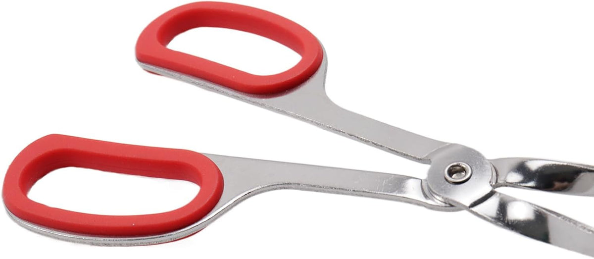 2Pcs Meatball Maker Tongs None-Stick Meatball Maker Stainless Steel Meat Ballers Scoop Ball Maker Ice Tongs for Meat, Cake Pop, Ice Cream Scoop, Fruit, Cookie Dough, Melon -Black & Red（M Size）