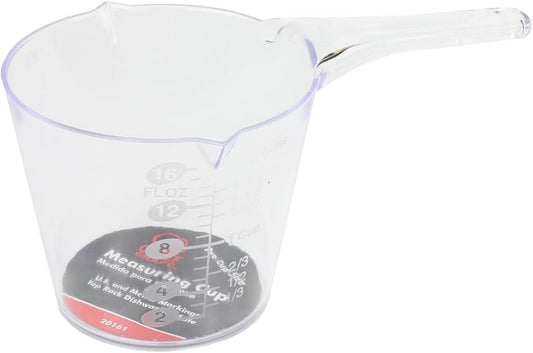 2-Cup Clear Plastic Measuring Cup with Handle – Durable, Easy-to-Read Measurements – US and Metric Units – Dishwasher Safe – Ideal for Liquids, Dry Ingredients, Dog Food, Milk