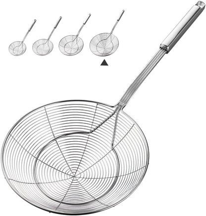 Spider Strainer Skimmer, Slotted Spoon for Cooking 7.9 Inch
