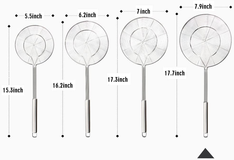 Spider Strainer Skimmer, Slotted Spoon for Cooking 7.9 Inch