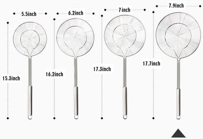 Spider Strainer Skimmer, Slotted Spoon for Cooking 7.9 Inch
