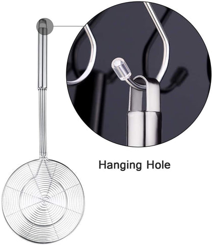 Spider Strainer Skimmer, Slotted Spoon for Cooking 7.9 Inch