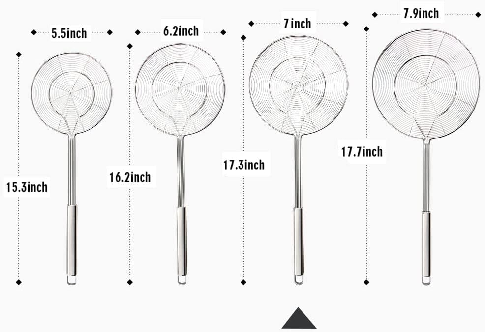Spider Strainer Skimmer, Slotted Spoon for Cooking 7.9 Inch