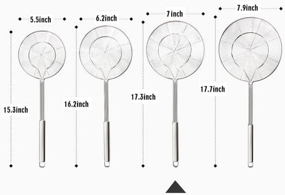 Spider Strainer Skimmer, Slotted Spoon for Cooking 7.9 Inch