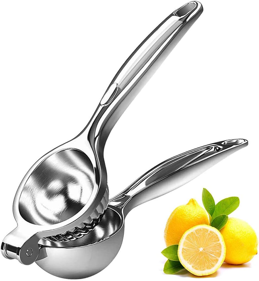 Lemon Squeezer Press Stainless Steel/Lime Juicer Handheld Manual Hand Citrus Press Juicer Metal - 2.7" Extra Large Bowl Heavy Duty Easy to Clean Dishwasher Safe