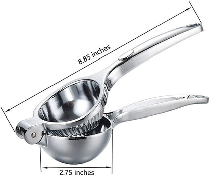Lemon Squeezer Press Stainless Steel/Lime Juicer Handheld Manual Hand Citrus Press Juicer Metal - 2.7" Extra Large Bowl Heavy Duty Easy to Clean Dishwasher Safe