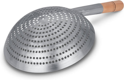 Small 6-Inch Brass Mesh Strainer/Spider Skimmer Zhao Li, Robust & Elegant Kitchen Tool for Frying & Straining, Authentic Oriental Cookware - / 732W7