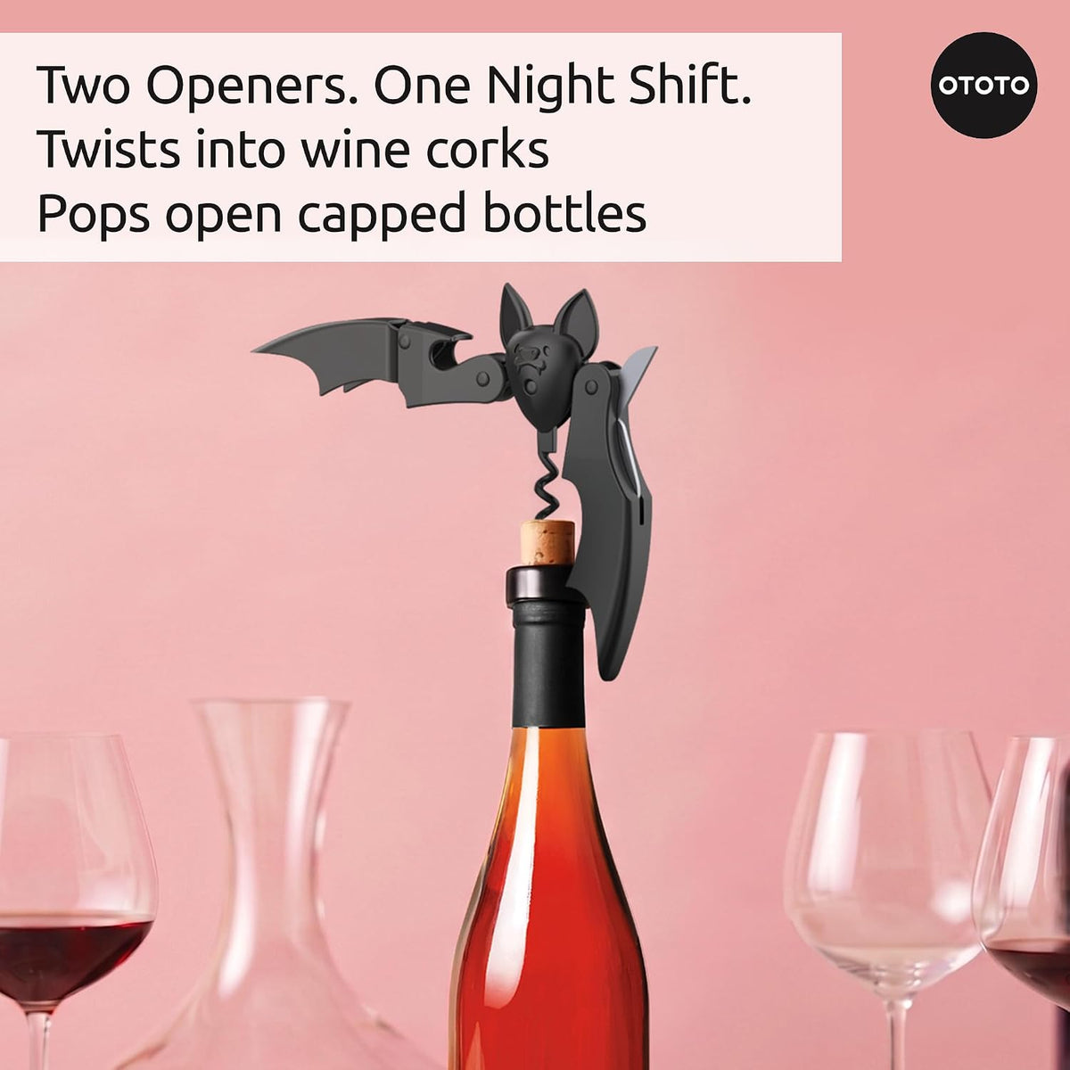 Pinot Wine Bottle Opener - Parrot Wing Corkscrews for Gifts, Bottles Manual, Cool Gadgets with Wings, Bar accessories, Corkscrew