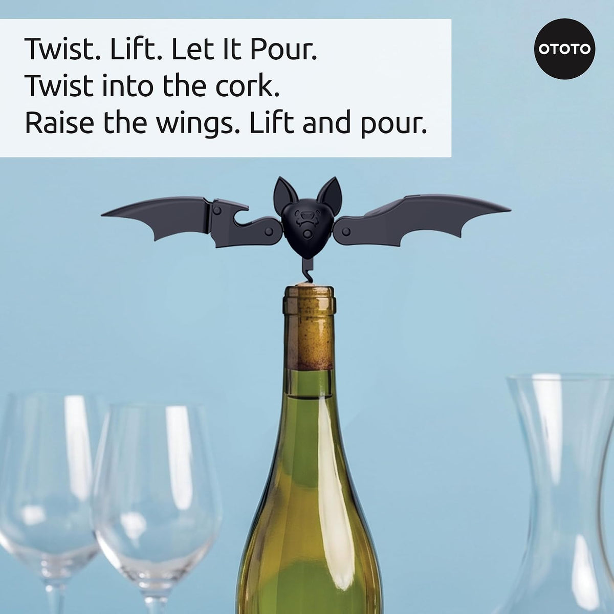 Pinot Wine Bottle Opener - Parrot Wing Corkscrews for Gifts, Bottles Manual, Cool Gadgets with Wings, Bar accessories, Corkscrew