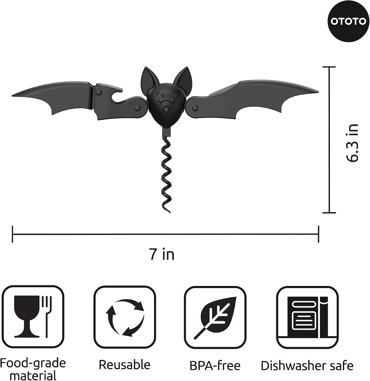 Pinot Wine Bottle Opener - Parrot Wing Corkscrews for Gifts, Bottles Manual, Cool Gadgets with Wings, Bar accessories, Corkscrew