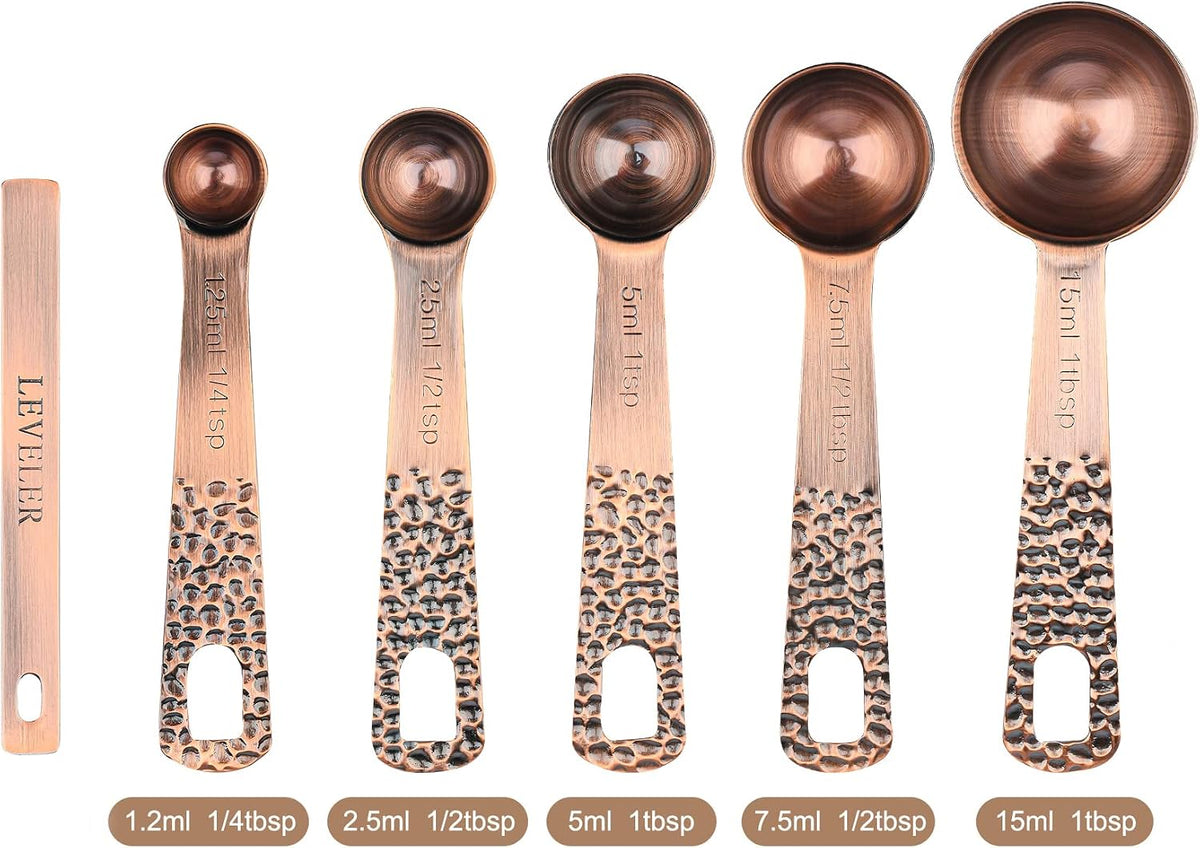 Measuring Cups Set, 18/8 Stainless Steel Measuring Cups and Spoons Set, 8 Kitchen Measuring cups & 9 Baking Measuring Spoons & Magnetic Conversion Chart&Leveler&Rings-Metal Measure Cups&Spoons