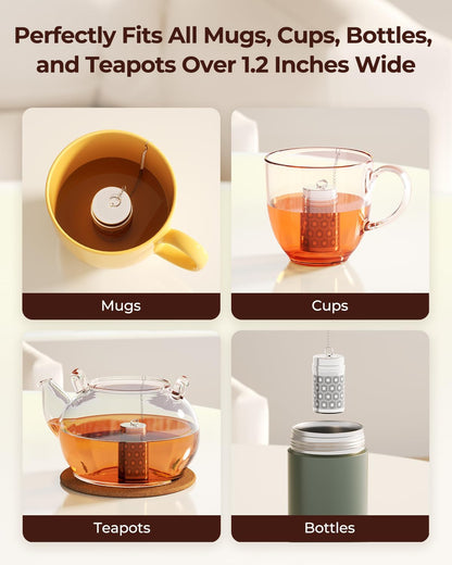 Mini Stainless Steel Tea Strainer for Loose Tea 1.2”x2.2”