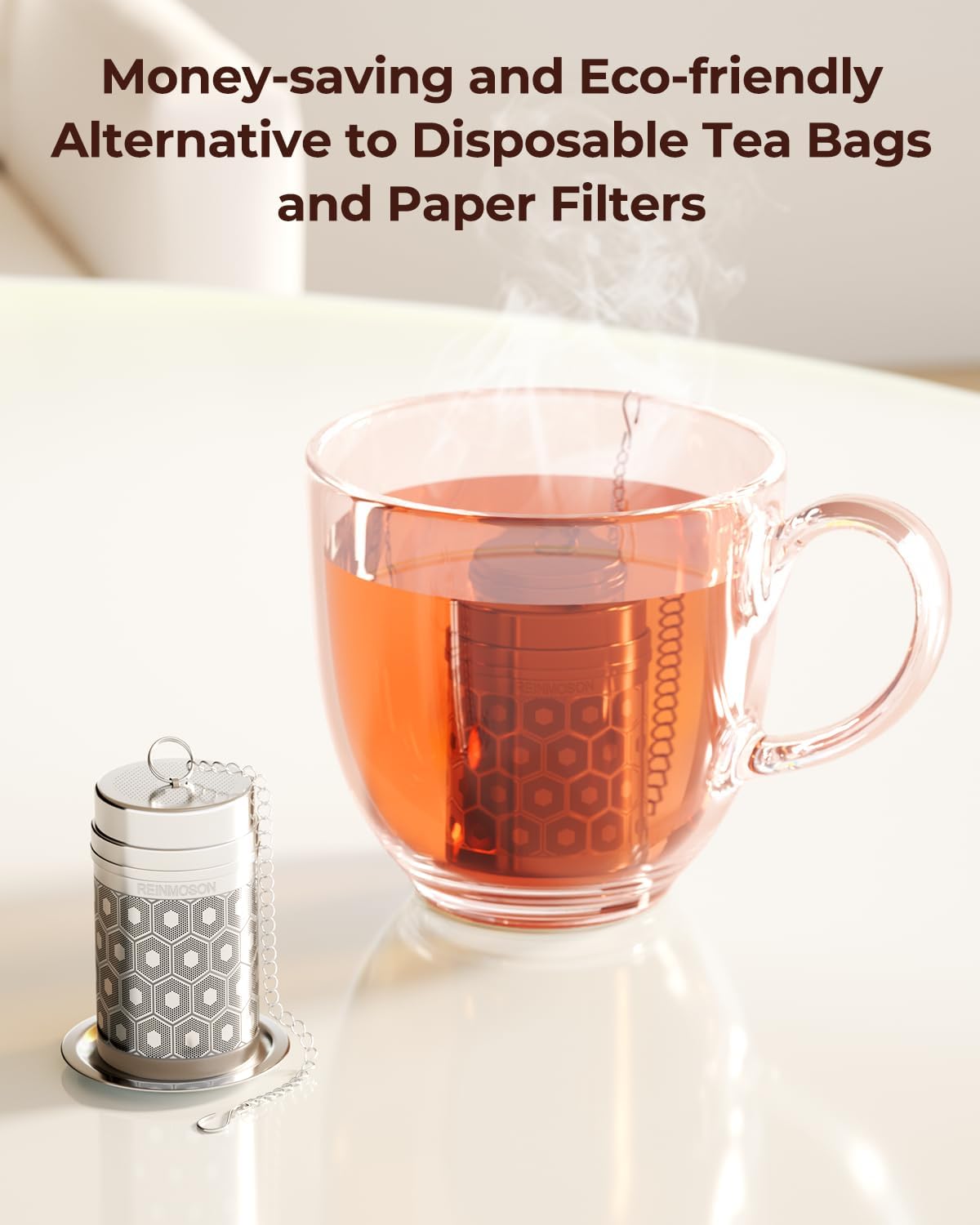 Mini Stainless Steel Tea Strainer for Loose Tea 1.2”x2.2”