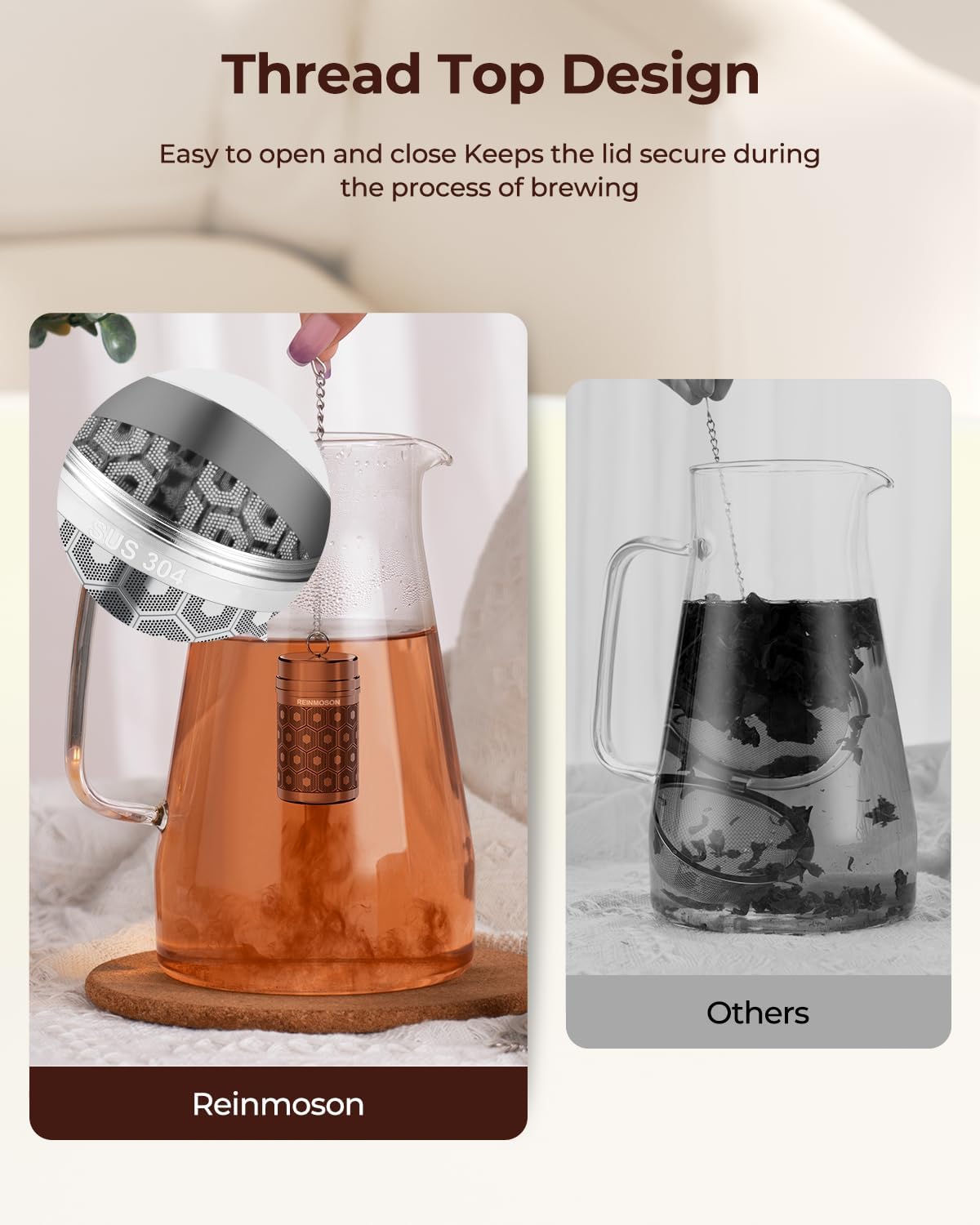 Mini Stainless Steel Tea Strainer for Loose Tea 1.2”x2.2”