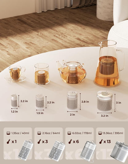 Mini Stainless Steel Tea Strainer for Loose Tea 1.2”x2.2”