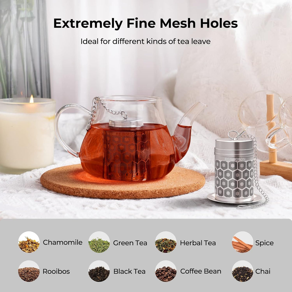 Mini Stainless Steel Tea Strainer for Loose Tea 1.2”x2.2”