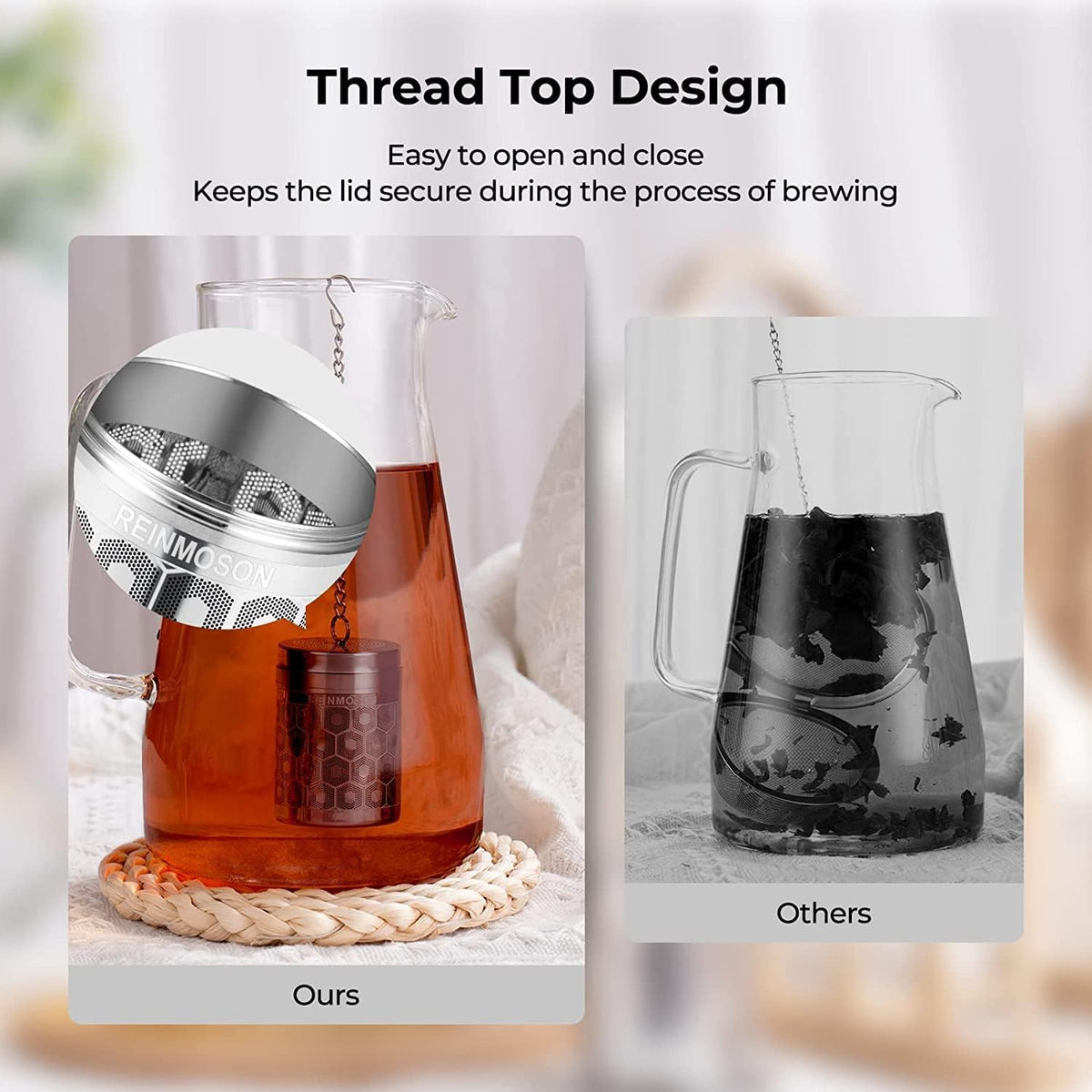 Mini Stainless Steel Tea Strainer for Loose Tea 1.2”x2.2”