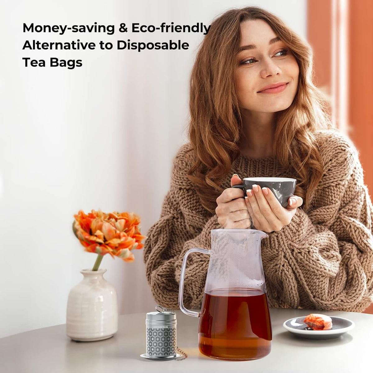 Mini Stainless Steel Tea Strainer for Loose Tea 1.2”x2.2”