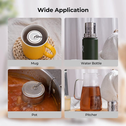 Mini Stainless Steel Tea Strainer for Loose Tea 1.2”x2.2”