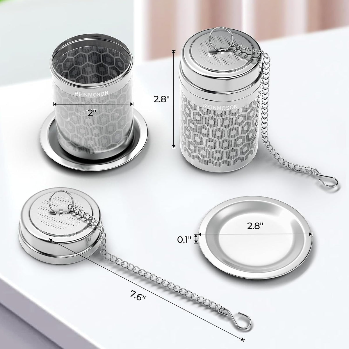 Mini Stainless Steel Tea Strainer for Loose Tea 1.2”x2.2”