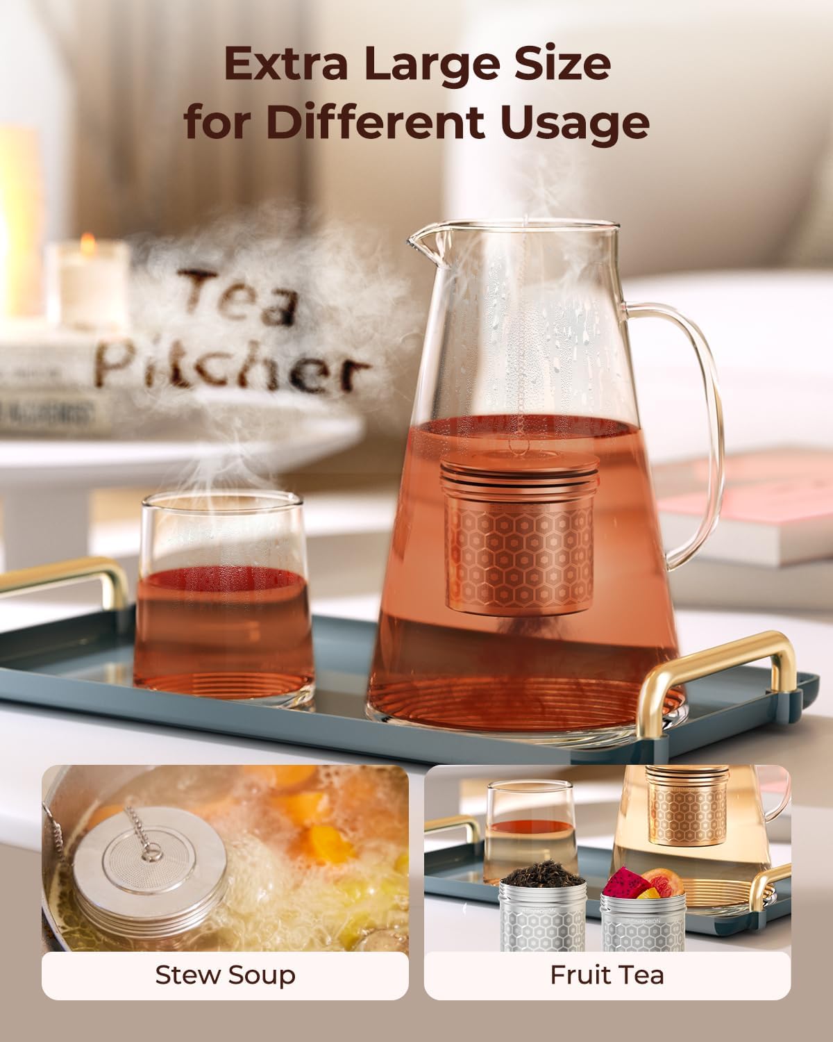 Mini Stainless Steel Tea Strainer for Loose Tea 1.2”x2.2”