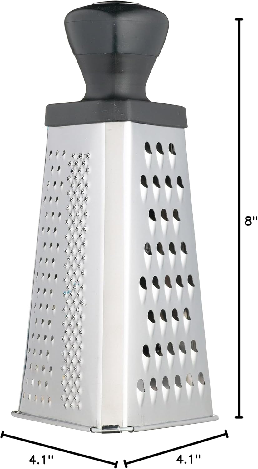 Large Stainless Steel Triangular Box Grater, 26 cm (10"), Silver