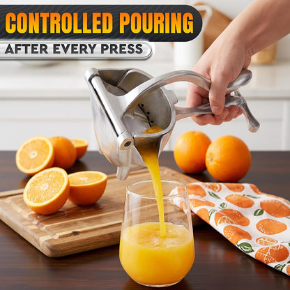 Hand Juicer Squeezer, Large 20 oz Aluminum Bowl with Pour Spout