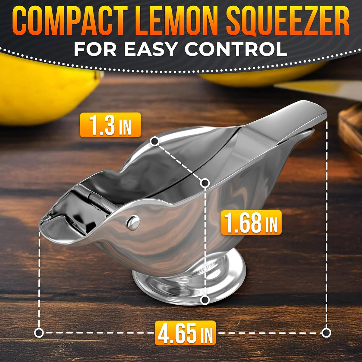 Hand Juicer Squeezer, Large 20 oz Aluminum Bowl with Pour Spout