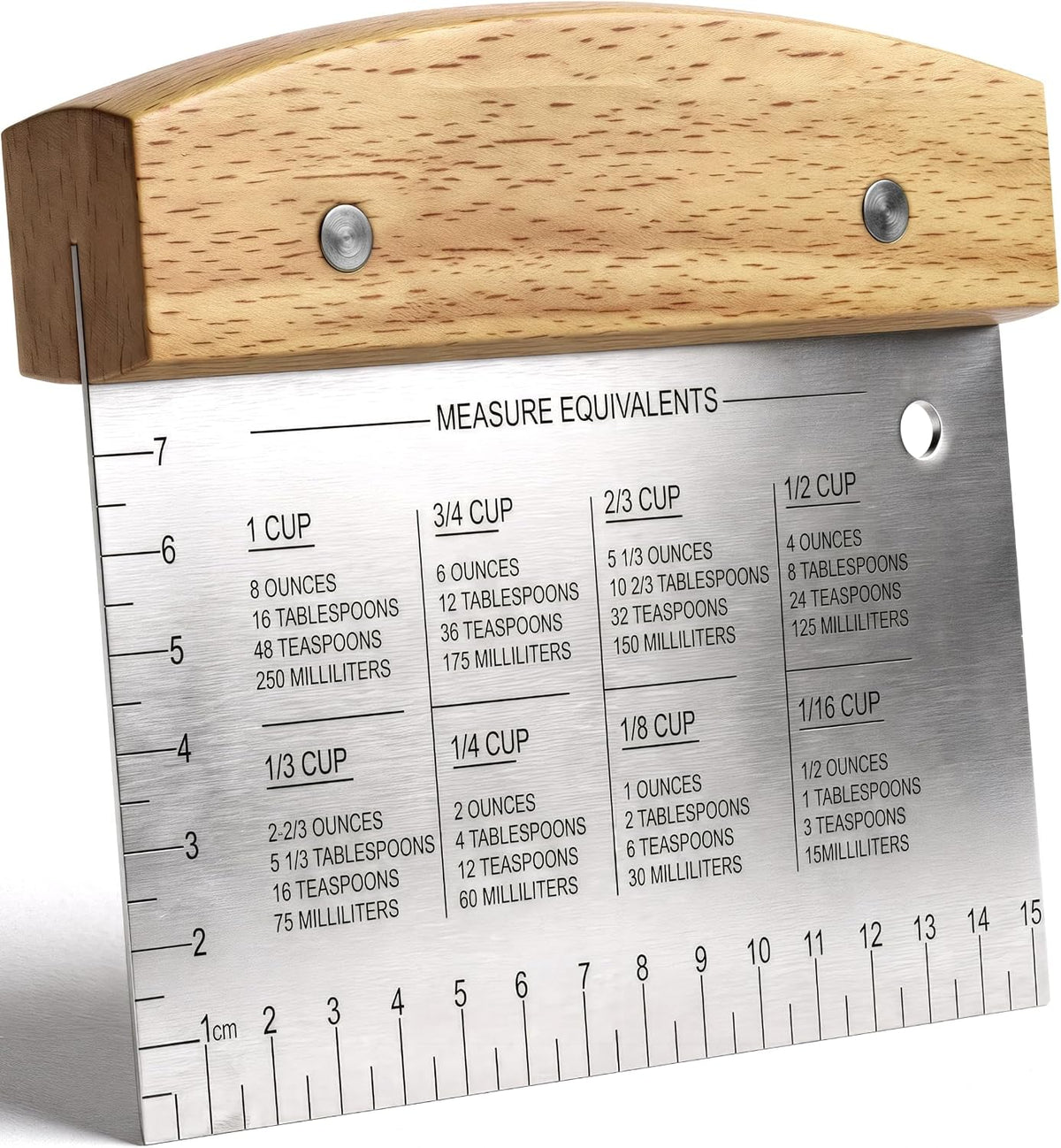 Multipurpose Bench Scraper, 6" Grill & Dough Scraper with Ruler