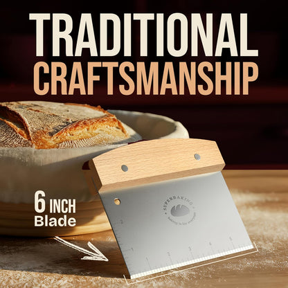 Multipurpose Bench Scraper, 6" Grill & Dough Scraper with Ruler