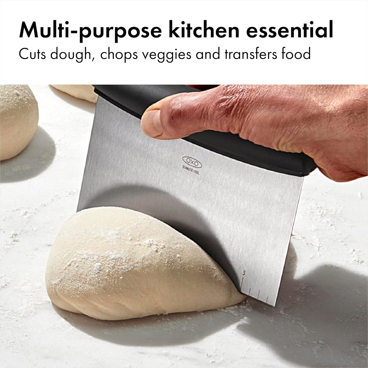Good Grips Multi-Purpose Stainless Steel Scraper and Chopper