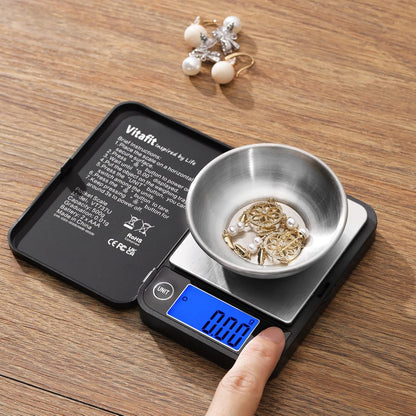 500g Digital Pocket Scale,High Accuracy Assured by Scale Professional Factory Since 2001, Gram Scale 0.01g for Multifunction: Lab,Food, Kitchen,Coffee,Jewelry; Black