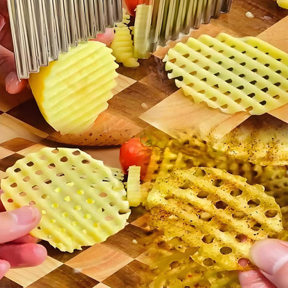 Crinkle Cutter for Veggies & Potatoes,Stainless Steel