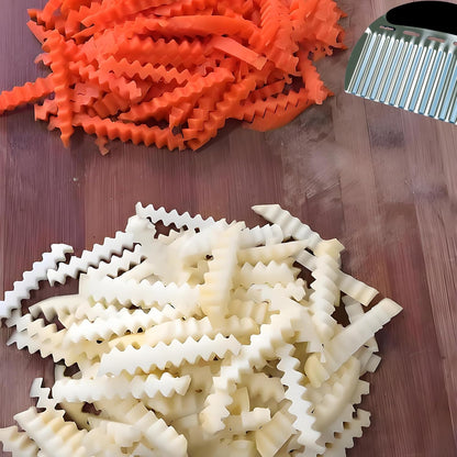 Crinkle Cutter for Veggies & Potatoes,Stainless Steel