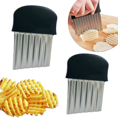Crinkle Cutter for Veggies & Potatoes,Stainless Steel