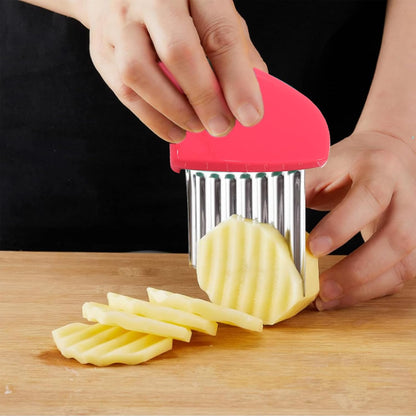 Crinkle Cutter for Veggies & Potatoes,Stainless Steel