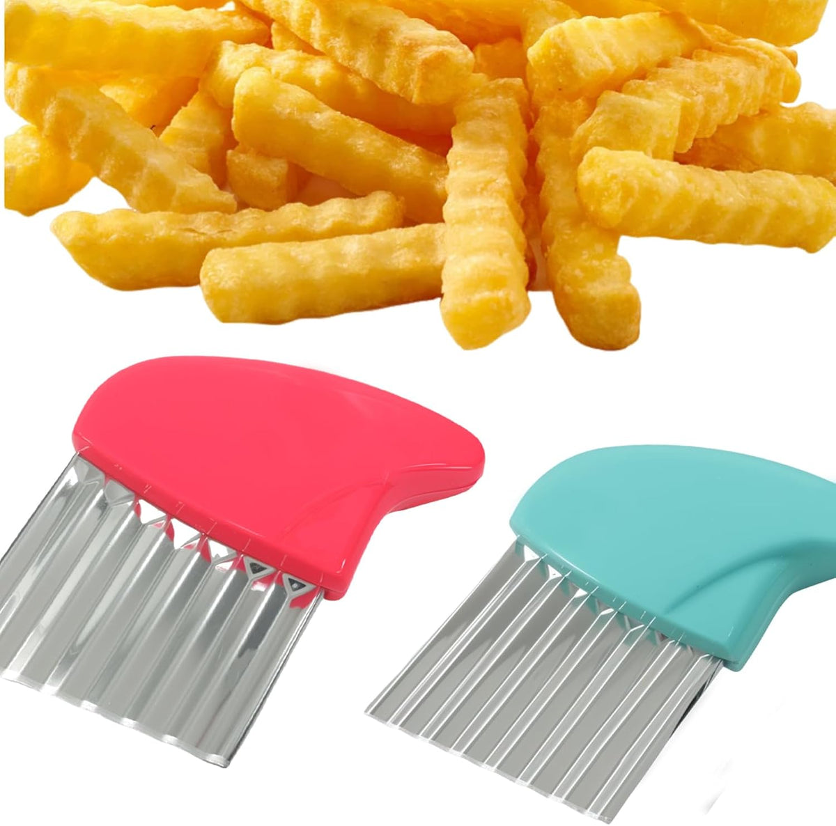 Crinkle Cutter for Veggies & Potatoes,Stainless Steel