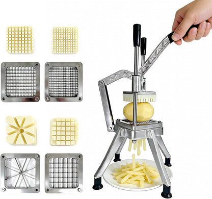 French Fry Cutter Vegetable Chopper with 6 Blades