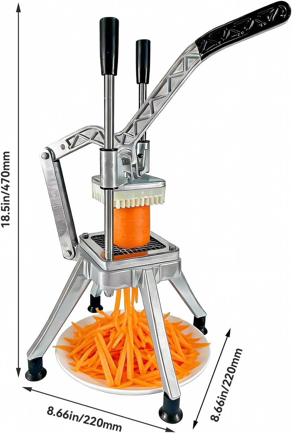 French Fry Cutter Vegetable Chopper with 6 Blades