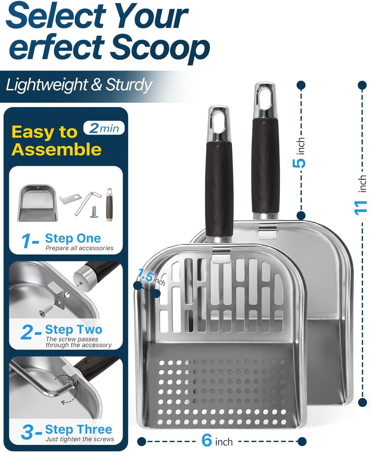 Griddle Scoop for Blackstone with a Any-Edge Hook, Stainless Steel Griddle Portable Food Mover for Stir Fry and Move Food, Classic Grill Shovel