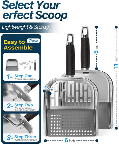 Griddle Scoop for Blackstone with a Any-Edge Hook, Stainless Steel Griddle Portable Food Mover for Stir Fry and Move Food, Classic Grill Shovel