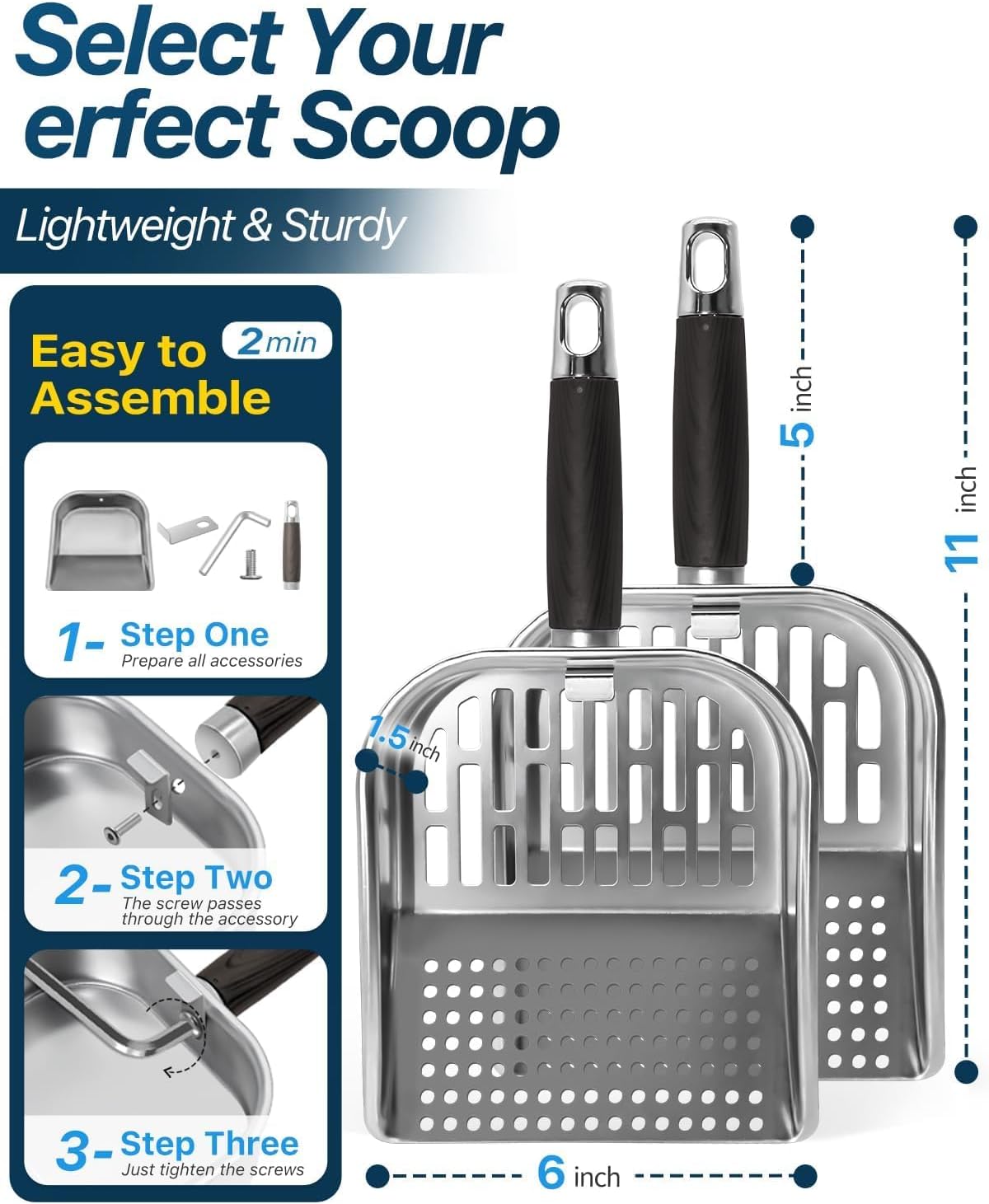 Griddle Scoop for Blackstone with a Any-Edge Hook, Stainless Steel Griddle Portable Food Mover for Stir Fry and Move Food, Classic Grill Shovel