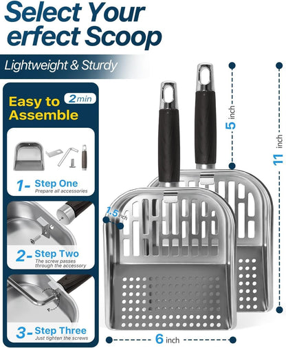 Griddle Scoop for Blackstone with a Any-Edge Hook, Stainless Steel Griddle Portable Food Mover for Stir Fry and Move Food, Classic Grill Shovel